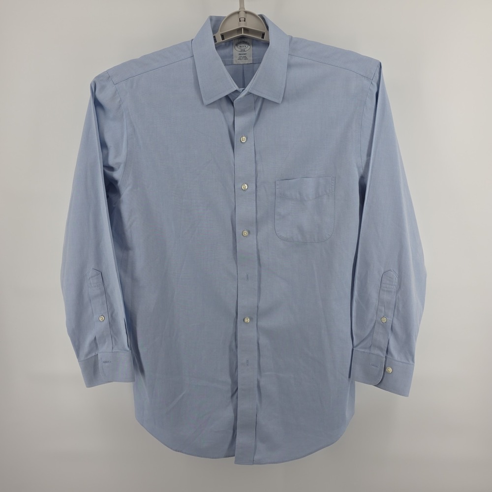 Brooks Brothers 1818 Regent Blue All Cotton Long Sleeve Men's Shirt 16-2/3 EUC